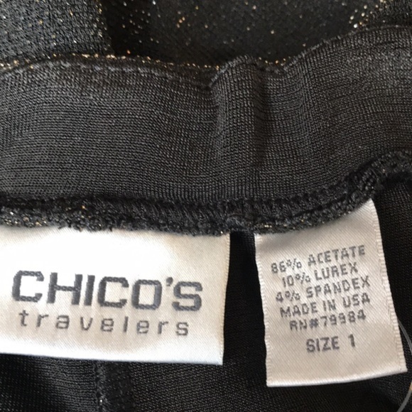 CHICO'S Travelers Women's Metallic Glam Jordie Skirt Hot Fudge Sz 8 Chico 1 - Picture 4 of 7